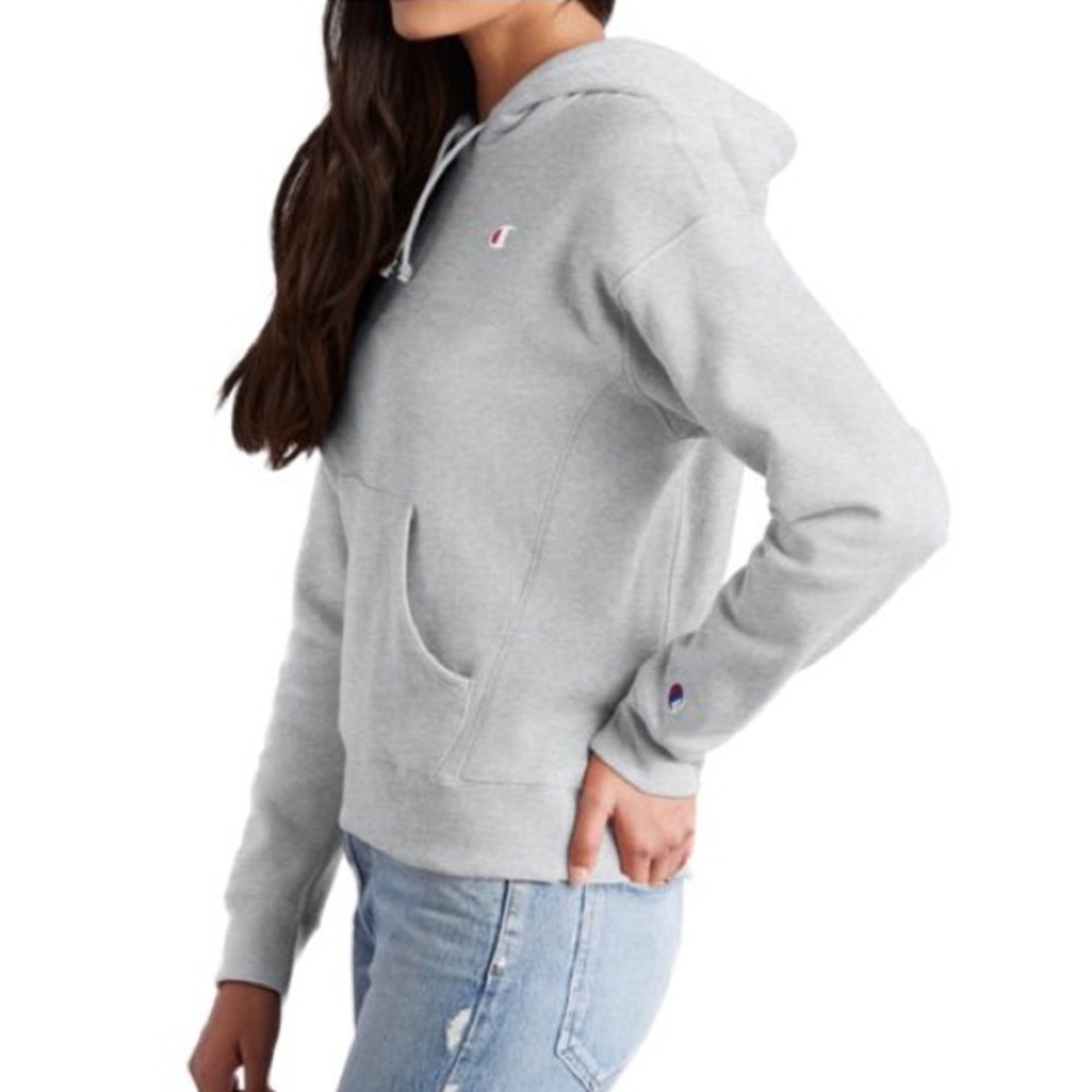 Champion C-Life Reverse Weave C Logo Pull-Over Hoodie Oxford Gray - Picture 4 of 16